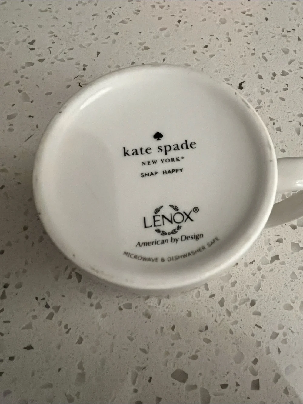 Lenox Kate spade White Ceramic Mug with Red Lip Graphics